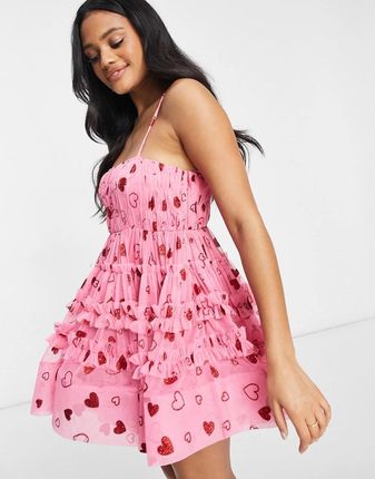 Lace & Beads Exclusive Bethan Tiulowa sukienka mini z body i wzorem w byszczce serca-Wielokolorowy - Ceny i opinie - Ceneo.pl Lace & Beads Exclusive Bethan Tiulowa sukienka mini z body i wzorem w byszczce serca-Wielokolorowy - Ceny i opinie - Ceneo.pl