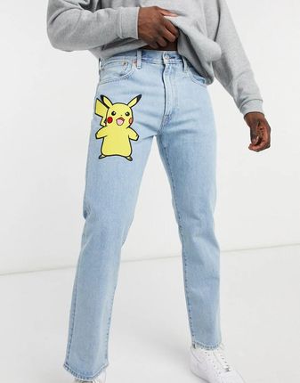 Levi's x Pokemon – 551z – Jasne jeansy o prostym kroju z nadrukiem