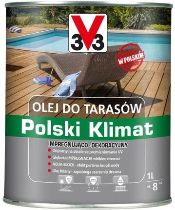 V33 Polski Klimat Olej Do Tarasów Tek 1L