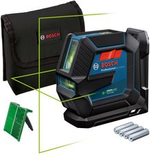Bosch GLL 2-15 G Professional zestaw torba + uchwyt + laserowa tablica + 4 baterie 0601063W00