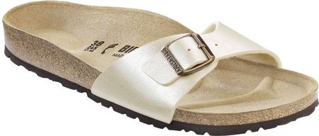 Birkenstock Klapki Madrid Graceful Pearl White Wąskie 940153