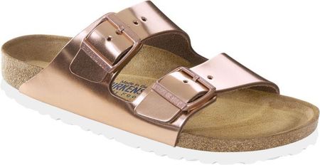 Birkenstock Klapki Arizona Soft Metallic Copper Wąskie 952093