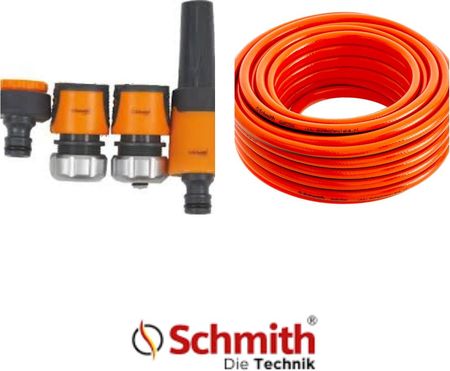 Schmith Zestaw Wąż 1/2' 50m + Dysza + 2x Szybkozłącze + Przyłącze