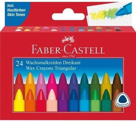 Faber-Castell Kredki Świecowe Trójkątne 24 Kol. Opak. Kartonowe
