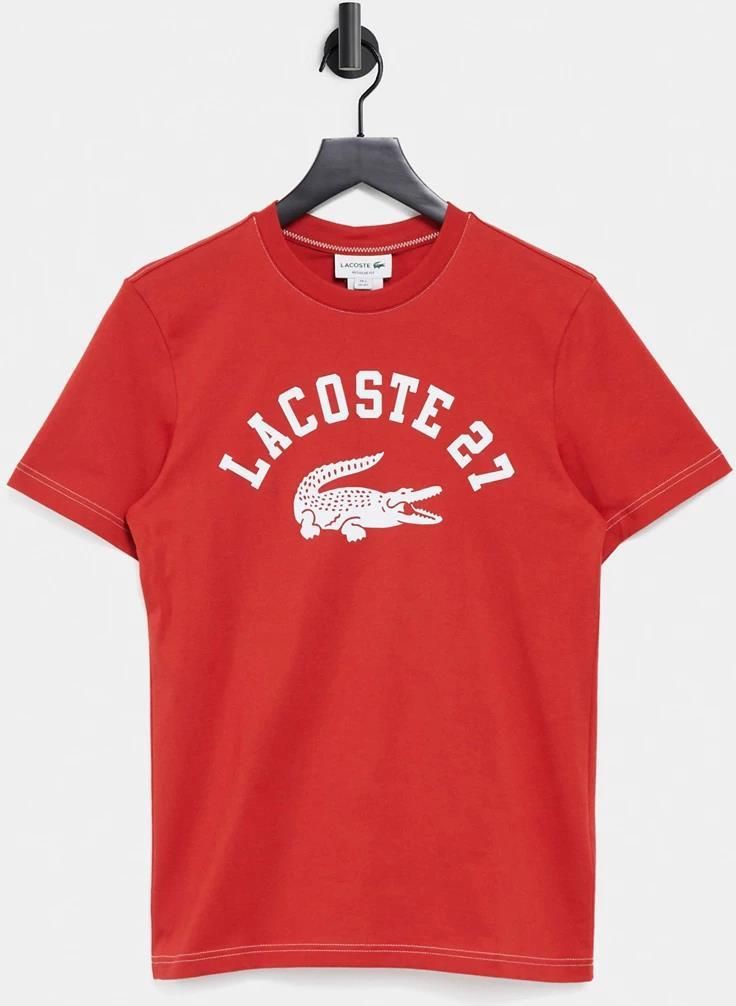 Lacoste 27 Czerwony T-shirt z logo krokodyla - Lacoste Crossover Bag  MONOGRAM NOIR GRIS 3NH4410LX - LGH45