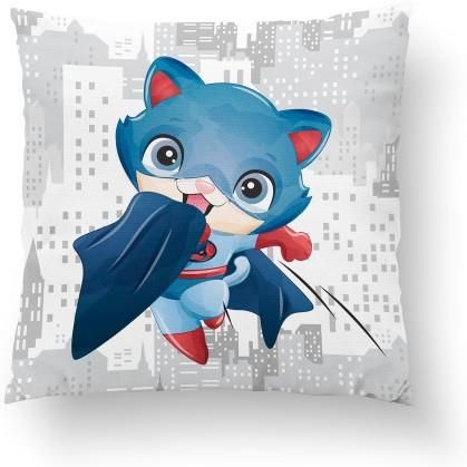 Panel Poduszkowy Superbohater Kotek Niebieski
