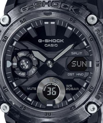カシオgshock ga-2000SKE-8AER G-SHOCK GA-2000SKE-8AER Casio Carbon Core Guard Black