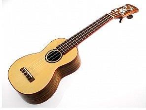 Uluru Nehe All Solid Spruce/Ovangkol Ukulele sopranowe z case