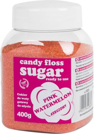 Gsg24 Kolorowy Cukier Do Waty Cukrowej Różowy O Smaku Arbuzowym 400g