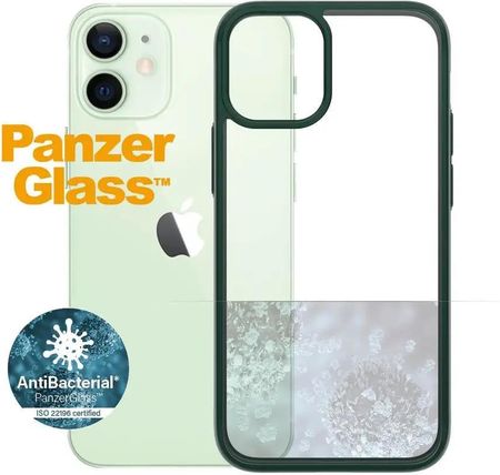 Panzerglass etui ochronne na telefon ClearCase Antibacterial dla Apple iPhone 12 mini Zielony Racing Green (267)