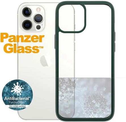 Panzerglass etui ochronne na telefon ClearCase Antibacterial dla Apple iPhone 12 Pro Max Zielony Racing Green (269)