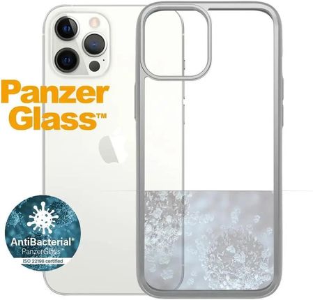 Panzerglass etui ClearCase Antibacterial do Apple iPhone 12 Pro Max Srebrne Satin Silver (272)