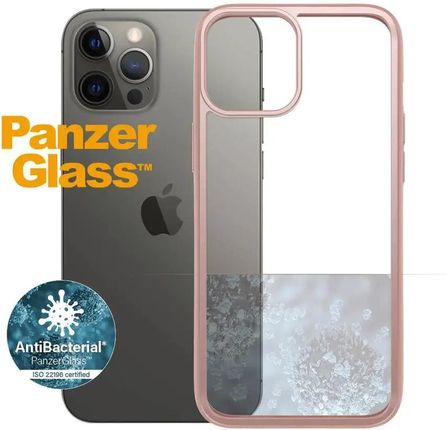 Panzerglass etui ClearCase Antibacterial do Apple iPhone 12 Pro Max Różowe Złoto Rose Gold (275)