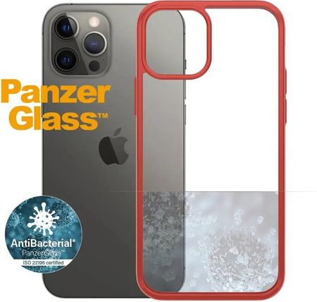 Panzerglass etui ClearCase Antibacterial do Apple iPhone 12/12 Pro Czerwony Mandarin Red (280)