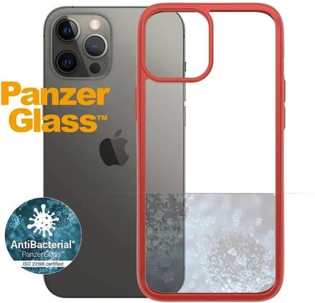 Panzerglass etui ClearCase Antibacterial do Apple iPhone 12 Pro Max Czerwony Mandarin Red (281)