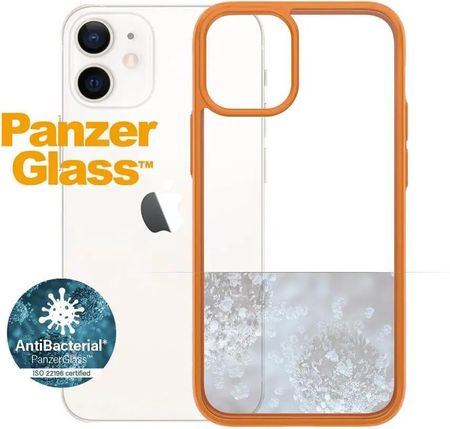 Panzerglass etui ClearCase Antibacterial do Apple iPhone 12 mini Pomarańczowy PG Orange (282)