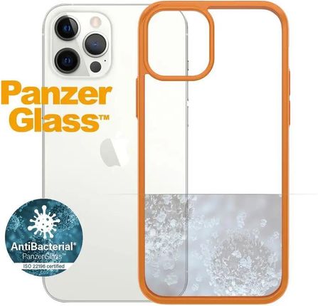 Panzerglass etui ClearCase Antibacterial do Apple iPhone 12/12 Pro Pomarańczowy PG Orange (283)
