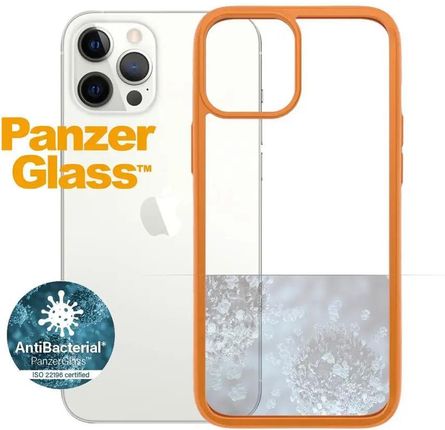 Panzerglass etui ClearCase Antibacterial do Apple iPhone 12 Pro Max Pomarańczowy PG Orange (284)