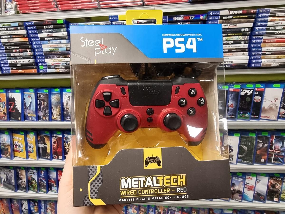 Gamepad SteelPlay JVAPS400112 Czerwony (PS4) - Ceny i opinie