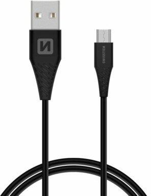 Swissten Kabel USB - Micro USB 1,5m Czarny (71504301)