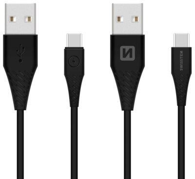 Swissten Kabel USB - USB Typ - C 1,5m Czarny (71504401)