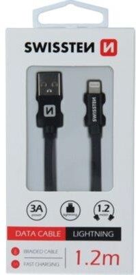 Swissten Kabel USB - Lightning 1,2m Czarny (71523201)
