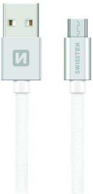 Swissten Kabel USB - Micro USB 1,2m Biały (71522203)