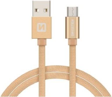Swissten Kabel USB - Micro USB 1,2m Złoty (71522204)