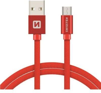 Swissten Kabel USB - Micro USB 1,2m Czerwony (71522206)