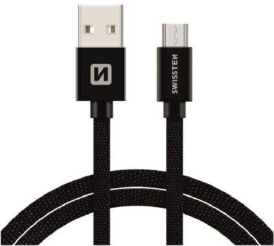 Swissten Kabel USB - Micro USB 2m Czarny (71522301)