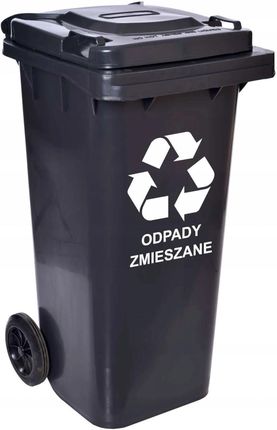 Pojemnik Na Odpady 120L Kosz Czarny