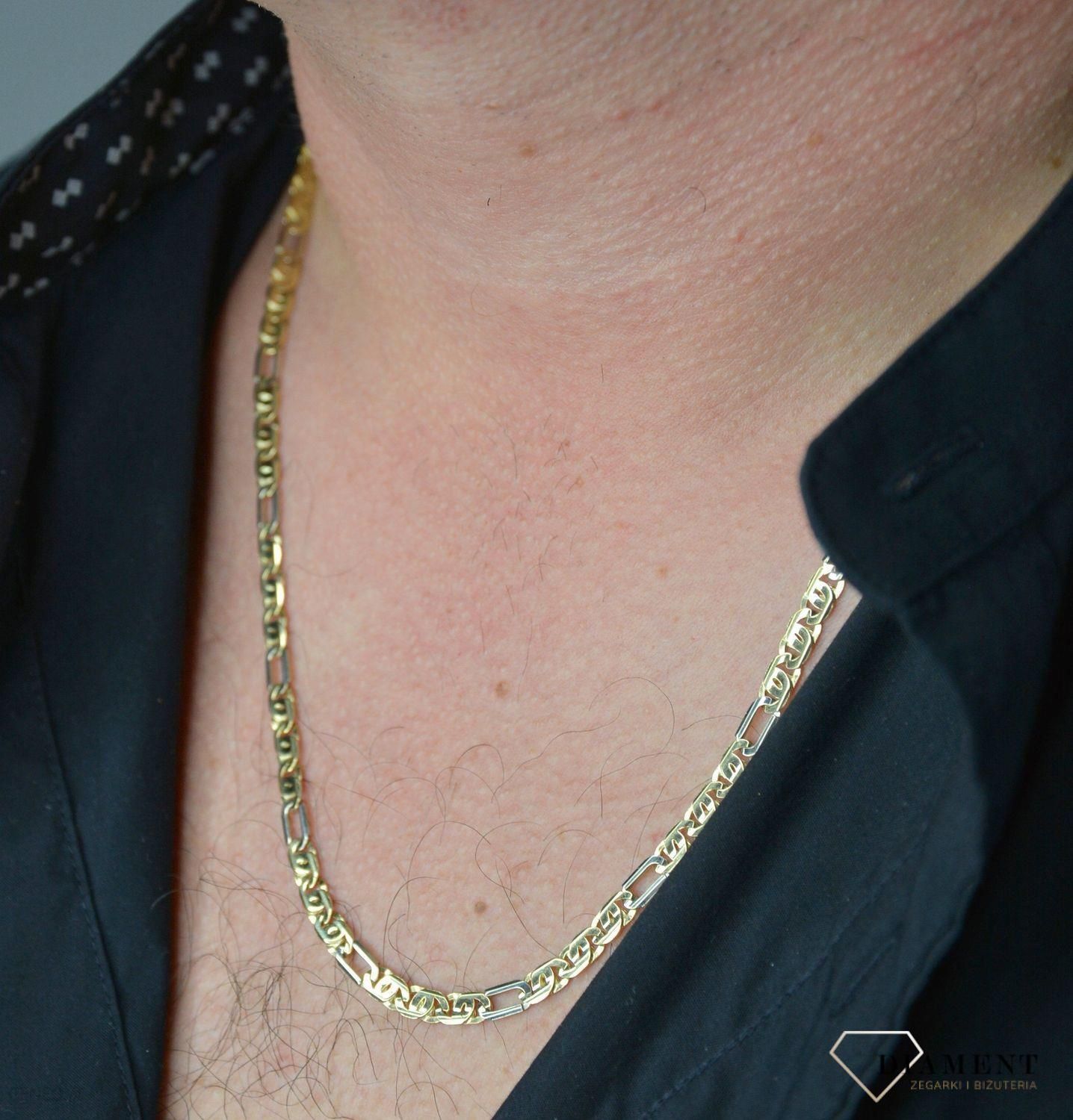 Diament Złoty łańcuszek 585 o szerokości 4 mm