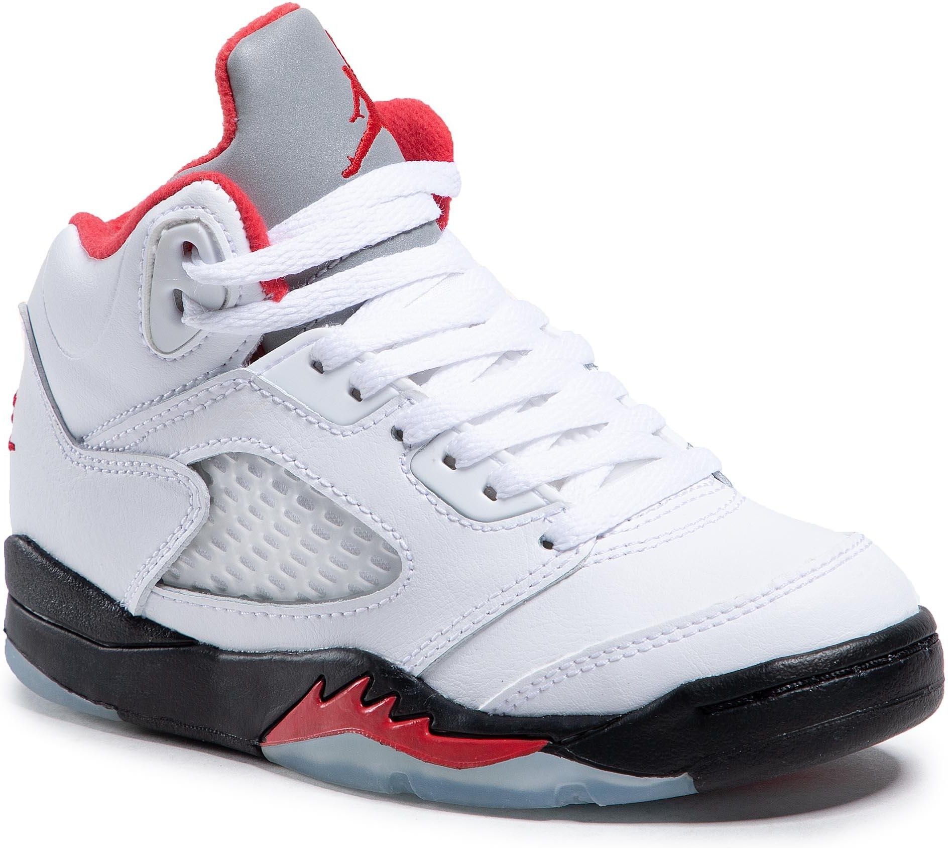 Nike Buty - Jordan 5 Retro (Ps) 440889 102 True White/Fire Red