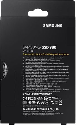 新品未開封Samsung SSD 980 1TB NVMe M.2 Dysk SSD Samsung 980 1TB M.2 (MZ-V8V1T0BW) - Opinie i ceny