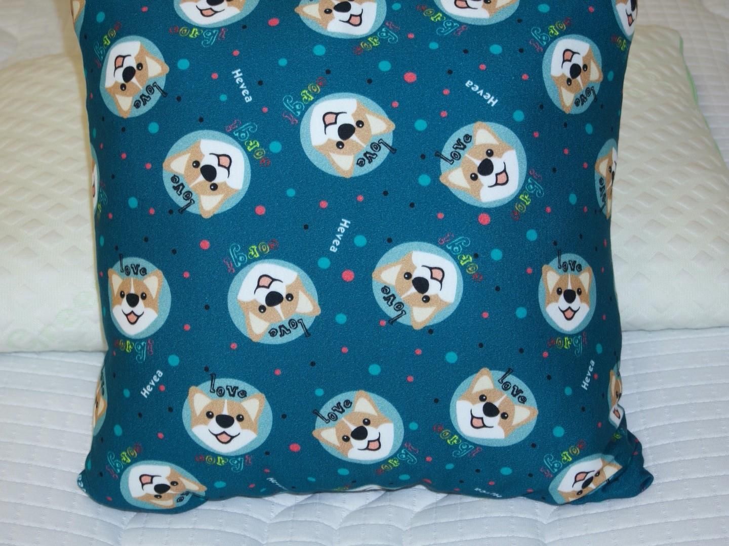 Zdjęcie Poduszka dekoracyjna Hevea Milusie (Corgi granat) Pokrowiec Corgi granat Rozmiar 60/60 - Piotrków Kujawski