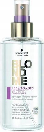Schwarzkopf Blondme Bond All Blondes Lightnditioner Lekka Odżywka W Spray U Do Włosów Blond 200 ml