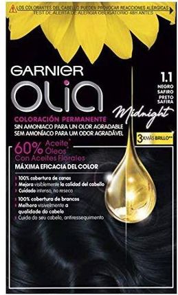 Garnier Olia Farba do włosów bez amoniaku 1.10 Black Sapphire
