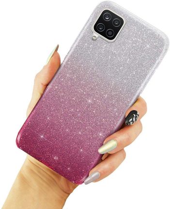 Xgsm Etui Glitter Case do Samsung Galaxy A12 Silver/Pink