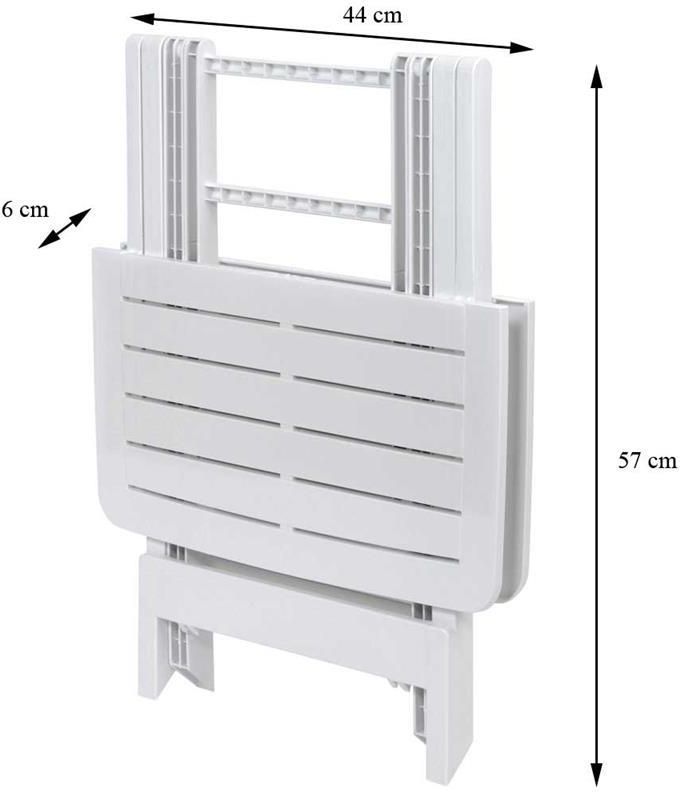 Progarden Stół składany balkonowy jasno szary 50cm - zdjęcie 3 Progarden Stół składany balkonowy jasno szary 50cm