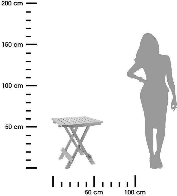 Progarden Stół składany balkonowy jasno szary 50cm - zdjęcie 1 Progarden Stół składany balkonowy jasno szary 50cm
