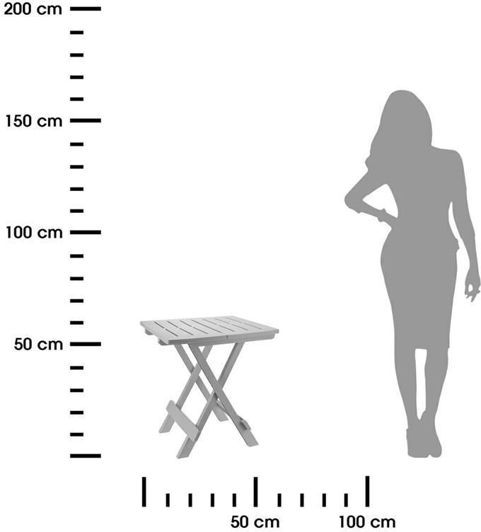 Progarden Stół składany balkonowy jasno szary 50cm