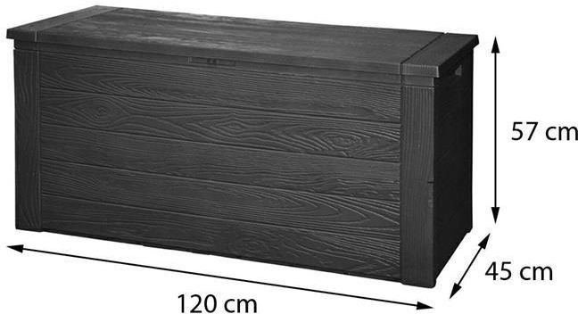 Progarden Skrzynia ogrodowa antracyt 120 cm - zdjęcie 1 Progarden Skrzynia ogrodowa antracyt 120 cm