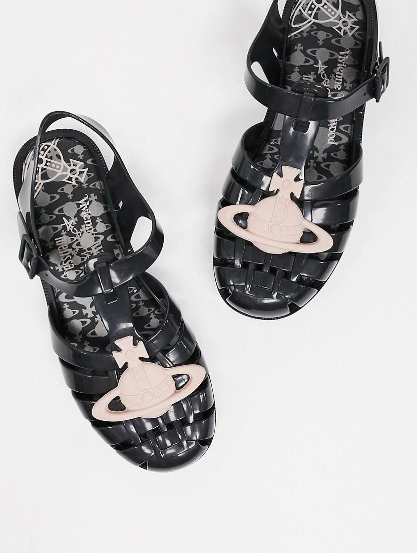 Vivienne Westwood For Melissa – Czarne Gumowe Buty Z