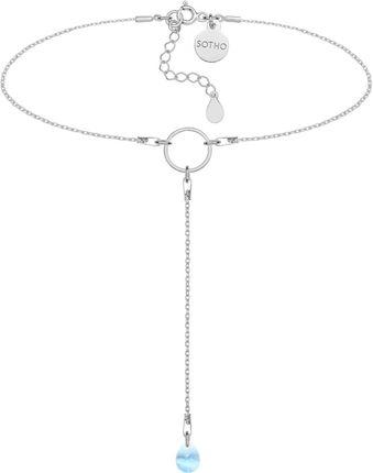 Sotho Srebrny łańcuszkowy choker z kryształem SWAROVSKI® CRYSTAL N2145