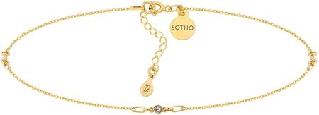 Sotho Złoty choker z bezbarwnymi kryształami SWAROVSKI® CRYSTAL N2903