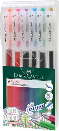 Faber Castell Długopis Automatyczny Żelowy Fast Gel 6 Kolorów