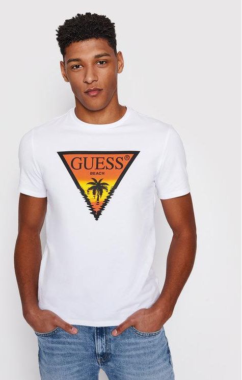 Guess T Shirt F1GI01 J1311 Biały Slim Fit - Ceny i opinie - Ceneo.pl