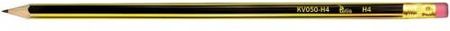 Tetis Ołówek Z Gumką Twardość 4H (12) Kv050-H4