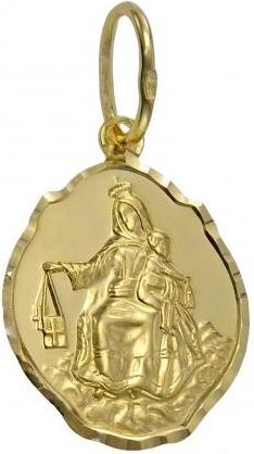 NorbiSrebro Złoty DuŻy Medalik Szkaplerz Próba 585 IDRSZKAPLERZ030420