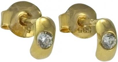 NorbiSrebro Złote Kolczyki z Cyrkonią pr. 585 IDROD07102020